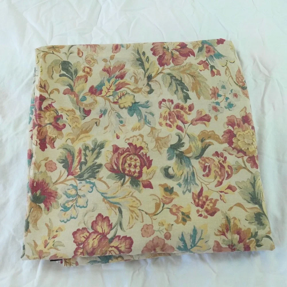 Vintage Ralph Lauren Highgate Woods King Flat Sheet Floral Chintz Cotton USA